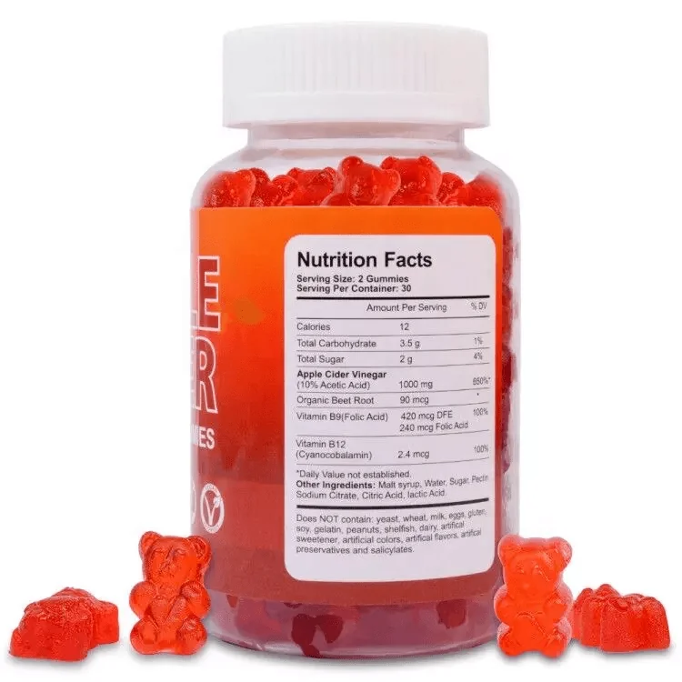THIKURA Apple Cider Vinegar Gummies 1000 mg 60 Count