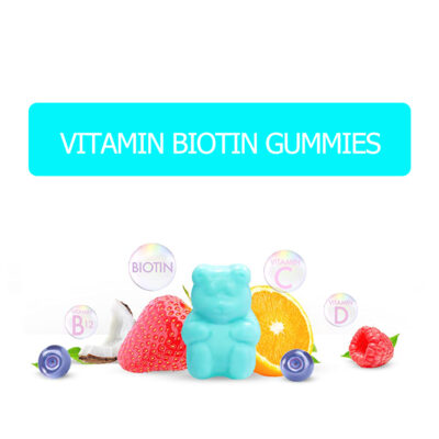 THIKURA Biotin Hair Gummy GMP Approved Health Bear Gummies 10000mcg product image