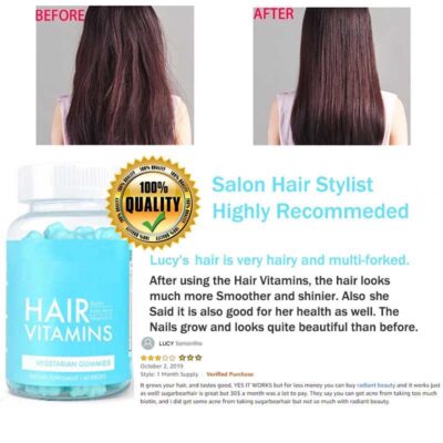 THIKURA Biotin Hair Gummy GMP Approved Health Bear Gummies 10000mcg product image