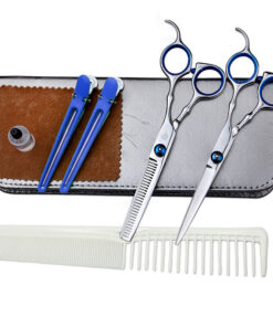 THIKURA Professional 440C Hair Cutting Scissors Silver