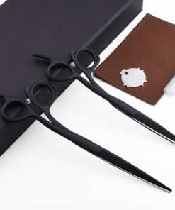 THIKURA Professional Straight-Blade Hair Scissors Black