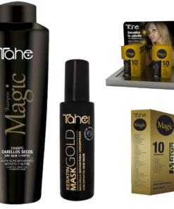 TAHE Magic Shampoo 1000 ml & Gold Keratin Mask 125 ml Kit