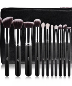 THIKURA Professional Makeup Brush Set - 15 Pieces, Black