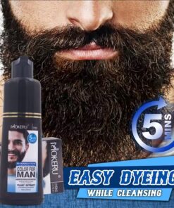 THIKURA Hair and Beard Color Shampoo for Men 200 ml