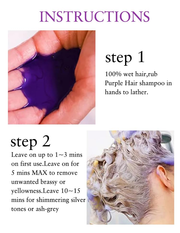 YOGI CARE Professional Toning Purple,Shampoo and Conditioner Set for Blonde Hair, Smooth Soft and Shine, 300ml Each 3 YOGI CARE Professional Toning Purple,Shampoo and Conditioner Set for Blonde Hair, Smooth Soft and Shine, 300ml Each