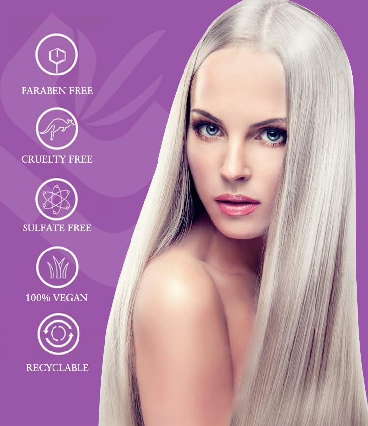 YOGI CARE Professional Toning Purple,Shampoo and Conditioner Set for Blonde Hair, Smooth Soft and Shine, 300ml Each 5 YOGI CARE Professional Toning Purple,Shampoo and Conditioner Set for Blonde Hair, Smooth Soft and Shine, 300ml Each