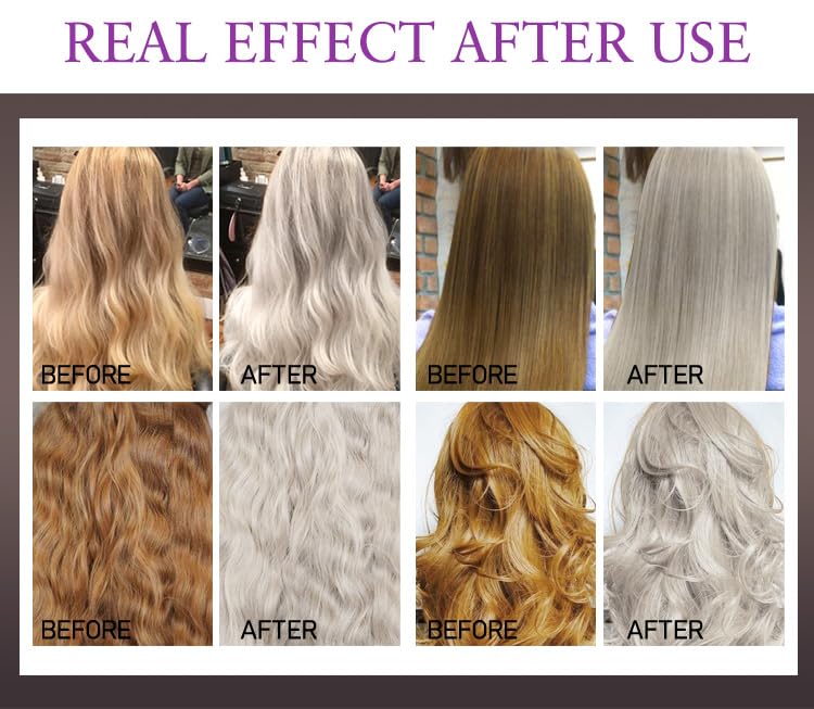YOGI CARE Professional Toning Purple,Shampoo and Conditioner Set for Blonde Hair, Smooth Soft and Shine, 300ml Each 7 YOGI CARE Professional Toning Purple,Shampoo and Conditioner Set for Blonde Hair, Smooth Soft and Shine, 300ml Each